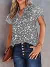 Printed V-Neck Blouse