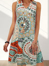 Printed V-Neck Tank Dress