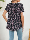 Printed Button-Front Tee