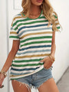 Stripe Round-Neck Tee