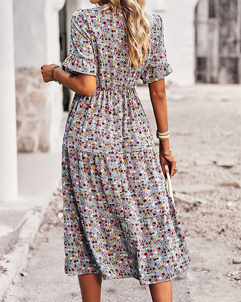 Floral V-Neck Dress