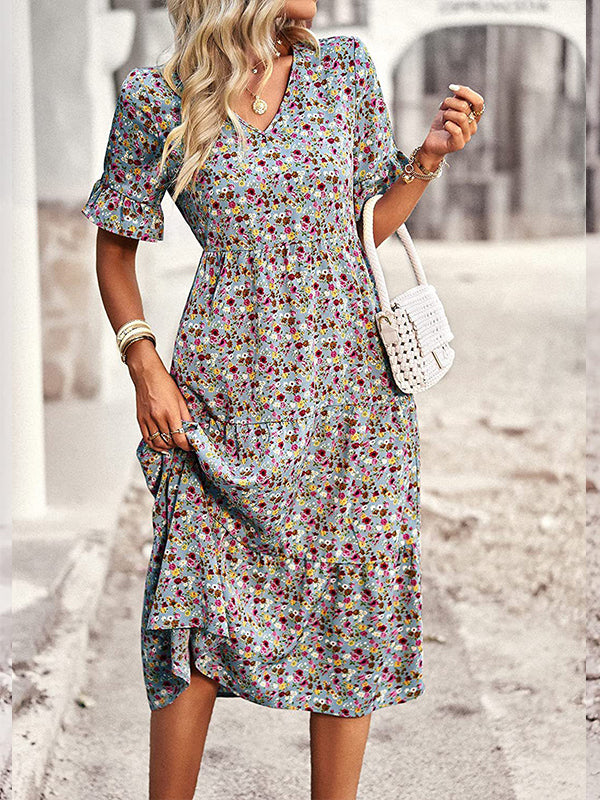 Floral V-Neck Dress