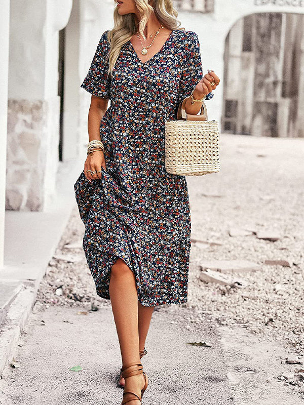 Floral V-Neck Dress