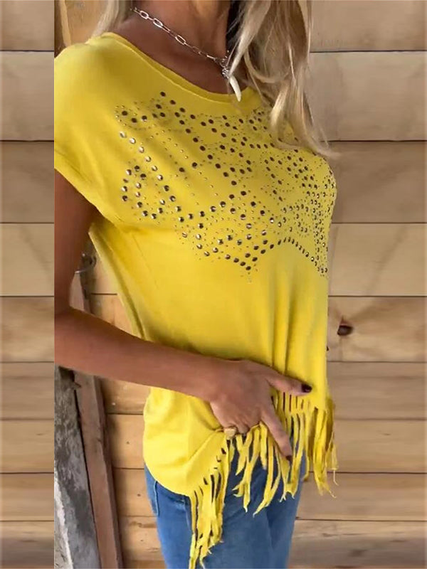 Studded Fringe Tee