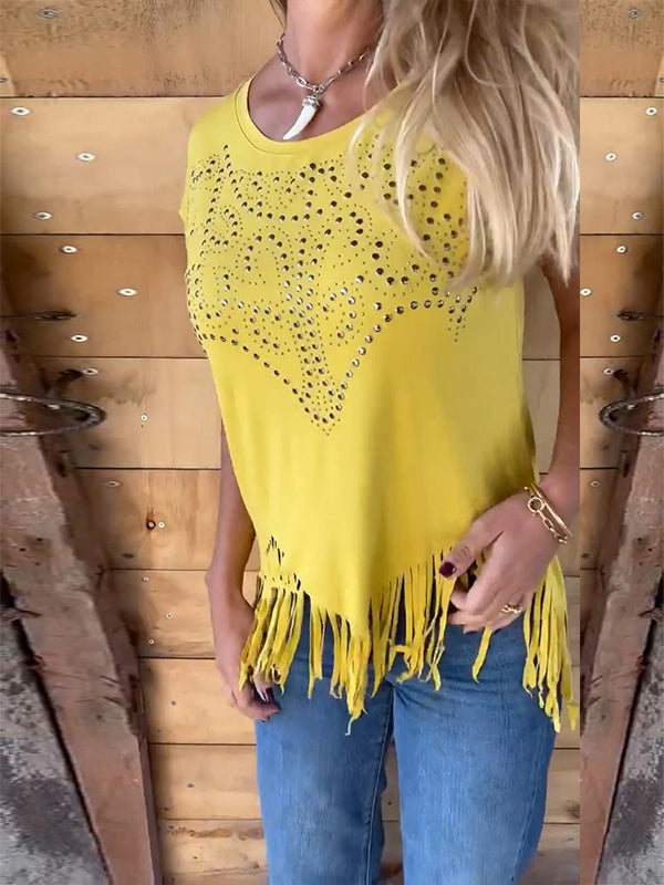 Studded Fringe Tee