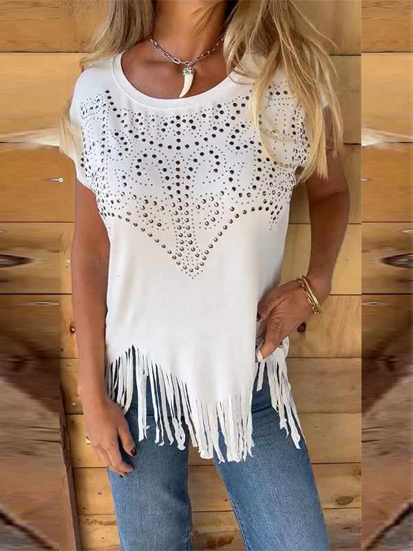 Studded Fringe Tee