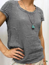 Solid Round-Neck Tee