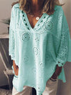 V-Neck Lace Blouse