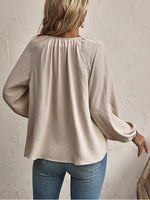 V-Neck Tied Blouse