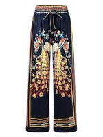 Printed Wide-Leg Pants