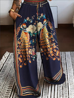 Printed Wide-Leg Pants