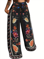 Printed Wide-Leg Pants