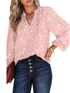 Printed V-Neck Blouse