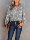 Printed V-Neck Blouse