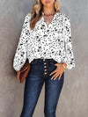 Printed V-Neck Blouse