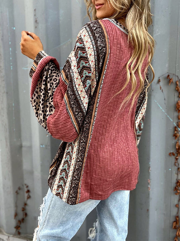 Leopard Combo Top