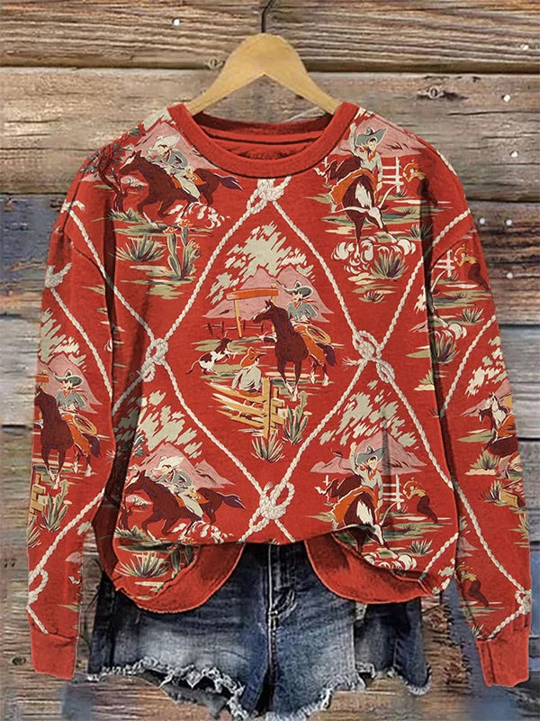 Printed Round-Neck Sweatshirt