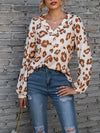 Leopard Button-Front Tee