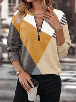 Colorblock Zip-Front Sweatshirt