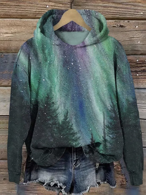 Printed Hoodie Sweatshirt