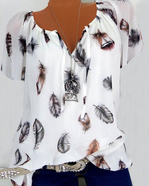 Feather Print Shirt