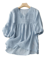Solid V-Neck Shirt