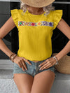 Crochet Combo Frilled Top