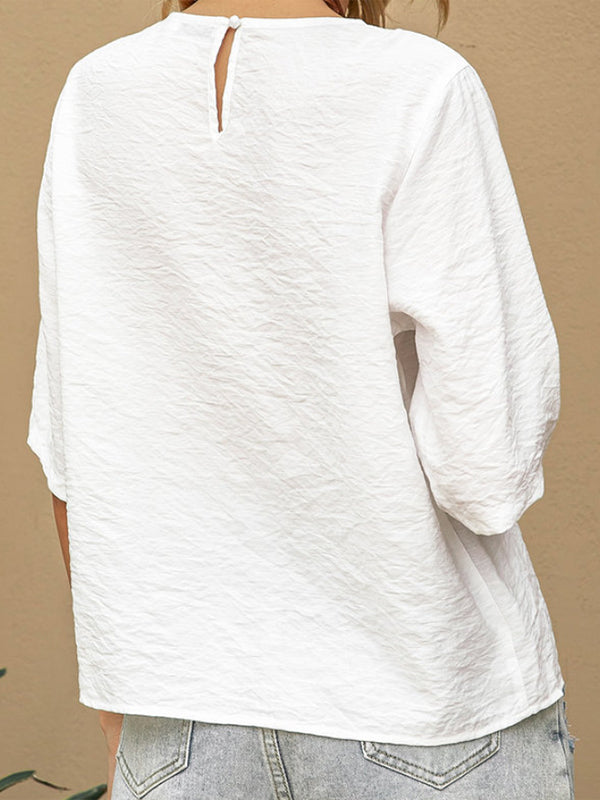 Solid Round-Neck Shirt