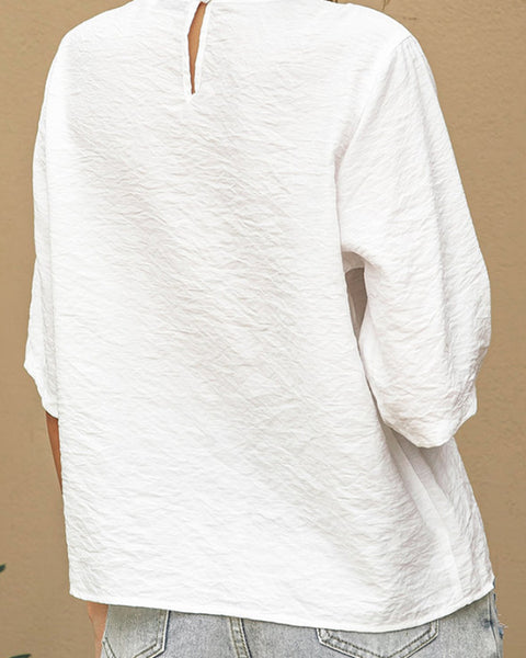 Solid Round-Neck Shirt