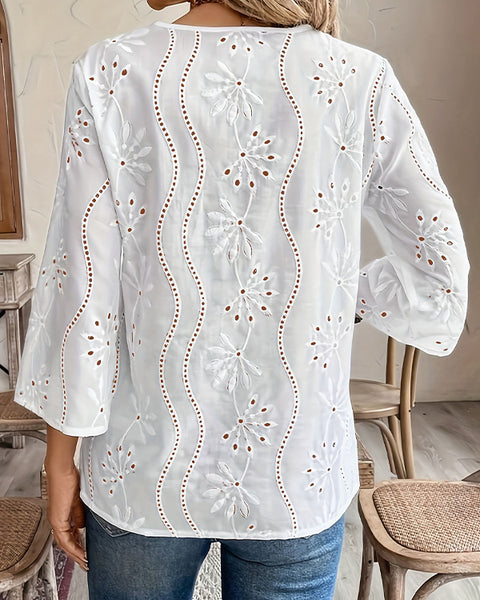 Embroidery Lace Shirt