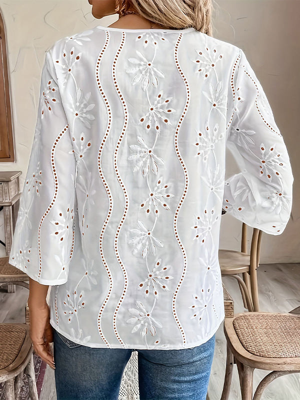 Embroidery Lace Shirt