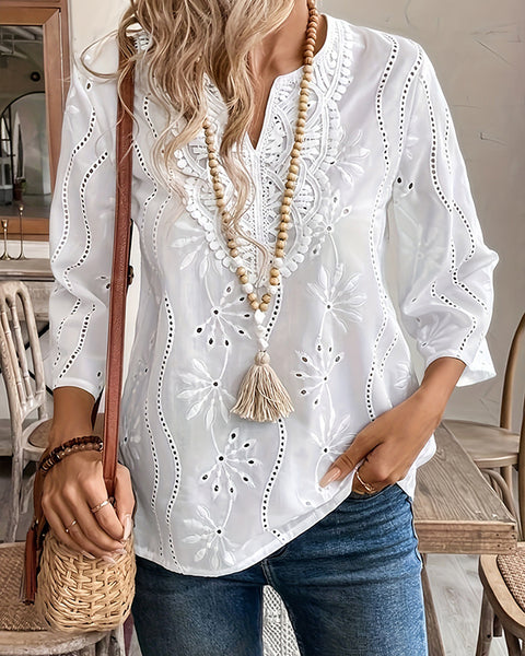 Embroidery Lace Shirt