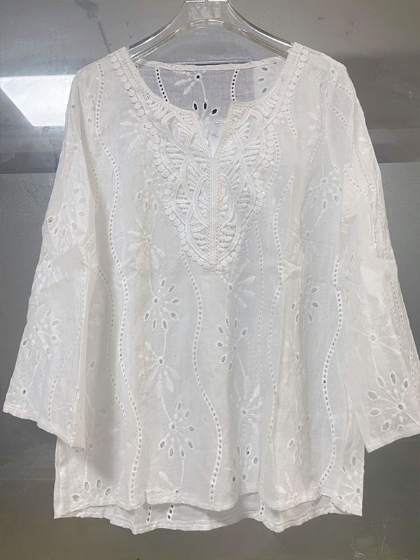 Embroidery Lace Shirt