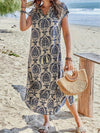 Printed V-Neck Dress