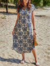 Printed V-Neck Dress