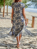 Printed V-Neck Dress