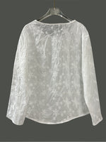 White Embroidery Tee