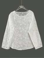 White Embroidery Tee