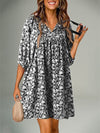 Printed V-Neck Dress