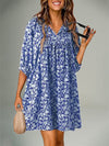 Printed V-Neck Dress
