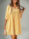 Printed V-Neck Dress