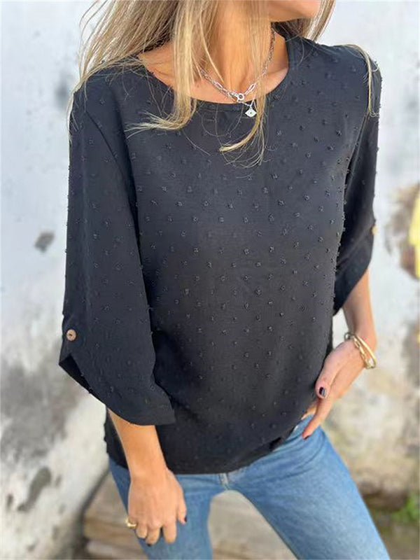Prettybeautie Textured Half-Sleeve Shirt