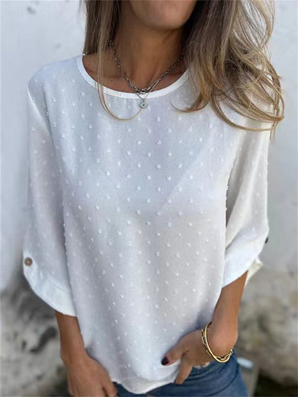 Prettybeautie Textured Half-Sleeve Shirt