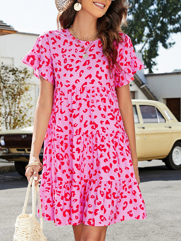 Printed Ruffle Dress