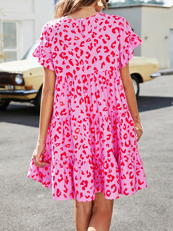 Printed Ruffle Dress