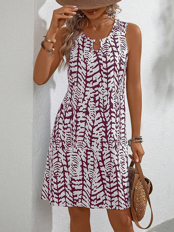 Printed Sleeveless Dress