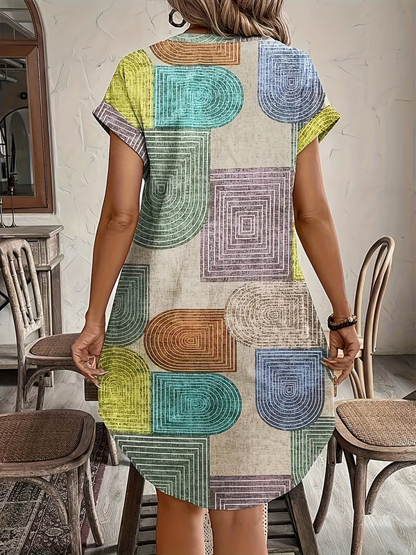 Printed Shirt Dress