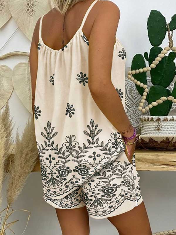 Printed Cami Top & Shorts Set