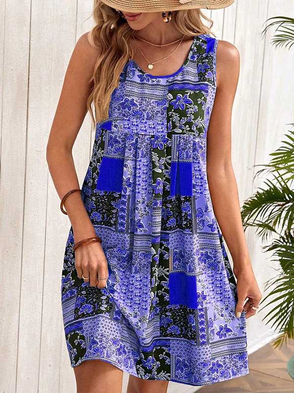 Printed Sleeveless Dress