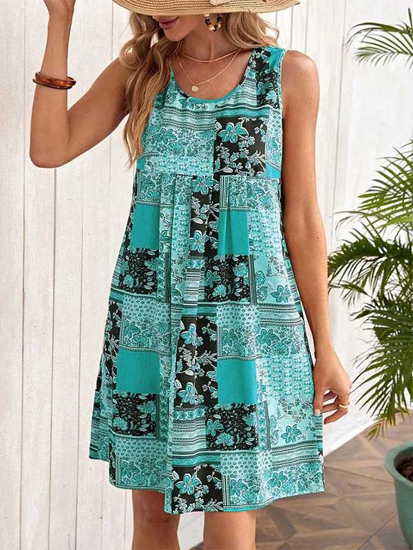 Printed Sleeveless Dress